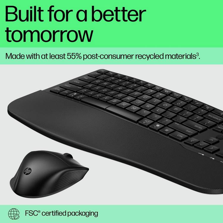 HP Comfort Dual-Mode wireless keyboard and mouse combo (British brand)