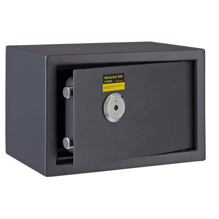 Argos Home A5 31cm steel safe key lock grey, UK version