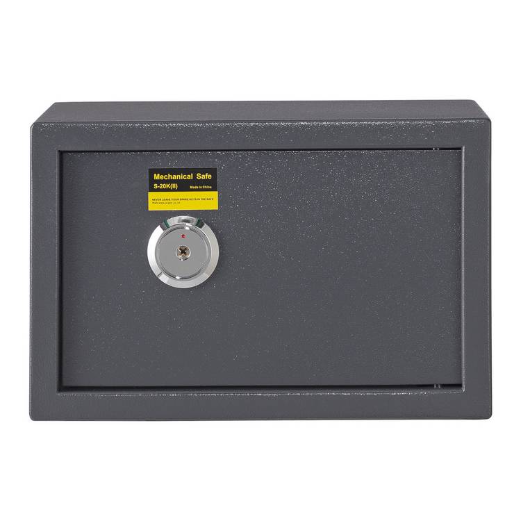 Argos Home A5 31cm steel safe key lock grey, UK version