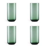 Habitat green ribbed hi ball glasses set of 4, UK version