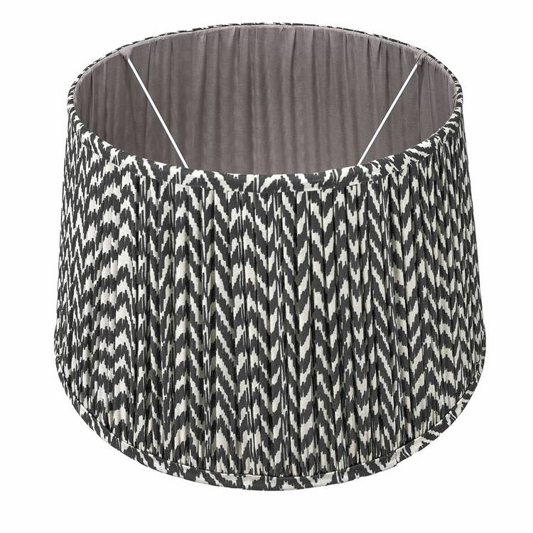 Pacific black mushroom pleat lampshade 30cm (British brand)