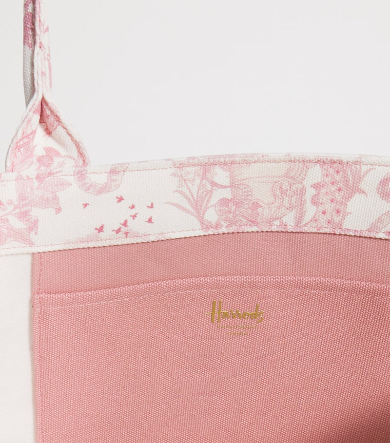 Harrods medium toile print tote bag (British brand)