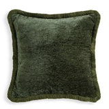 Habitat green chenille fringe cushion 43x43cm (British brand)