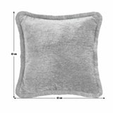 Habitat green chenille fringe cushion 43x43cm (British brand)