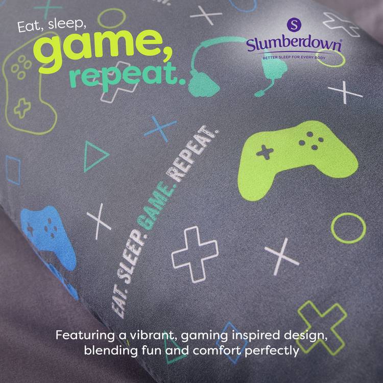 Slumberdown V-shaped gaming support pillow white, UK version
