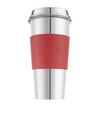 Christofle leather coffee cup ring Objets Miroir, imported from the UK