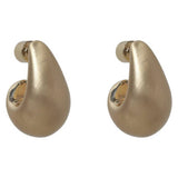 Liars & Lovers gold brushed teardrop stud earrings 14mm - British product