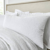 Bianca white floral cotton duvet set double, UK version