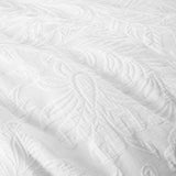 Bianca white floral cotton duvet set double, UK version