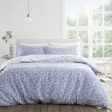 Bianca Cotton bedding set Shadow Leaves blue double (British brand)