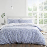 Bianca Cotton bedding set Shadow Leaves blue double (British brand)