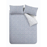 Bianca Cotton bedding set Shadow Leaves blue double (British brand)