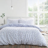 Bianca Cotton bedding set Shadow Leaves blue double (British brand)