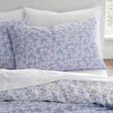Bianca Cotton bedding set Shadow Leaves blue double (British brand)