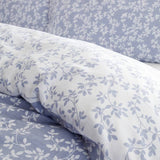 Bianca Cotton bedding set Shadow Leaves blue double (British brand)