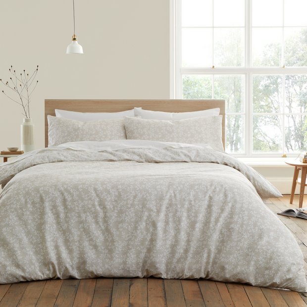Bianca Shadow Leaves bedding set double (British brand)