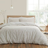 Argos Bianca Cotton Shadow Leaves Natural Bedding Set - Double- Buy online at McGrocer