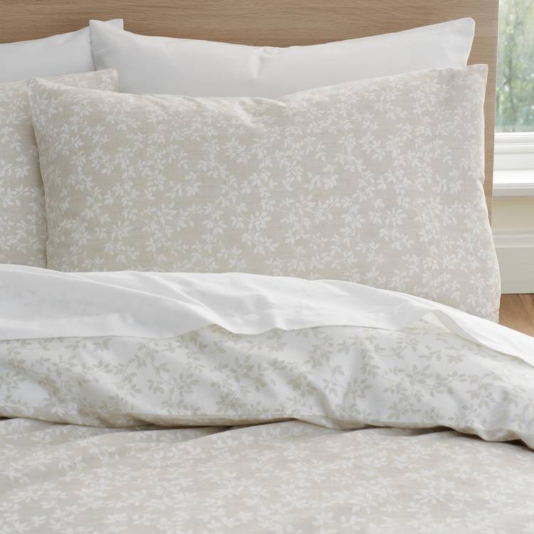 Bianca Shadow Leaves bedding set double (British brand)