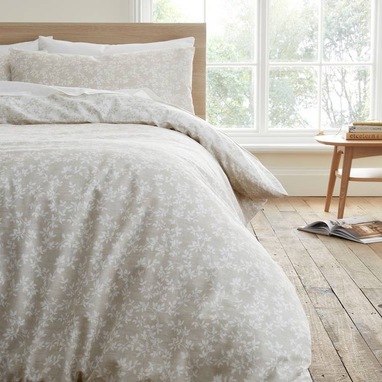 Bianca Shadow Leaves bedding set double (British brand)