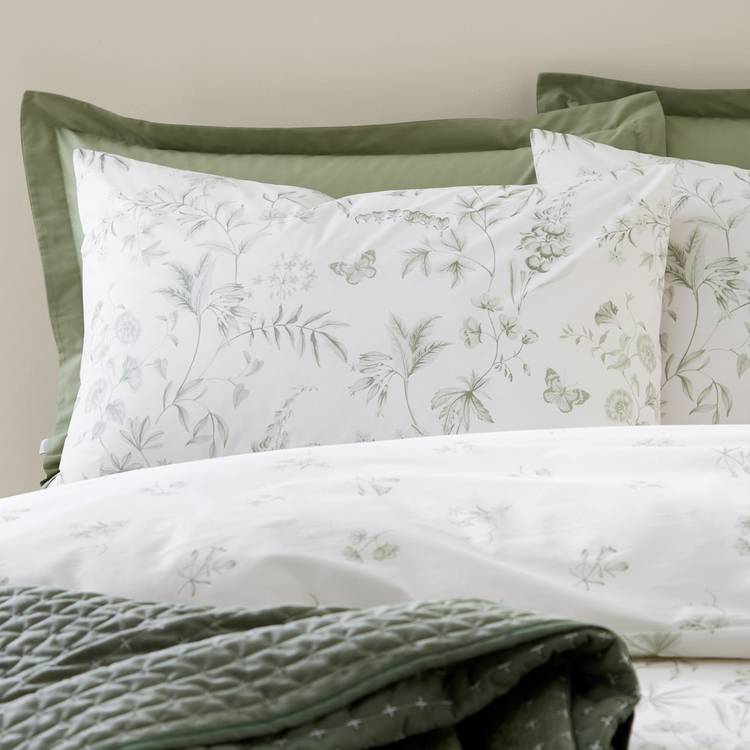 Bianca bedding set floral green double, imported from the UK