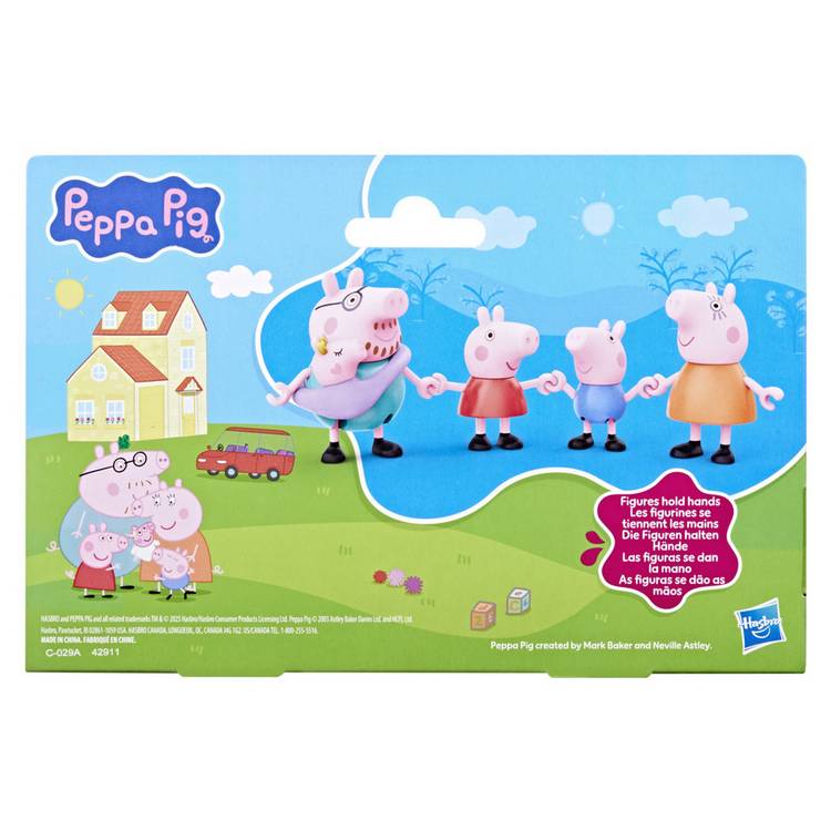 Peppa Pig Family 5 Pack toy set, imported from the UK