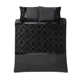 Catherine Lansfield Velvet Black double bedding set, imported from the UK