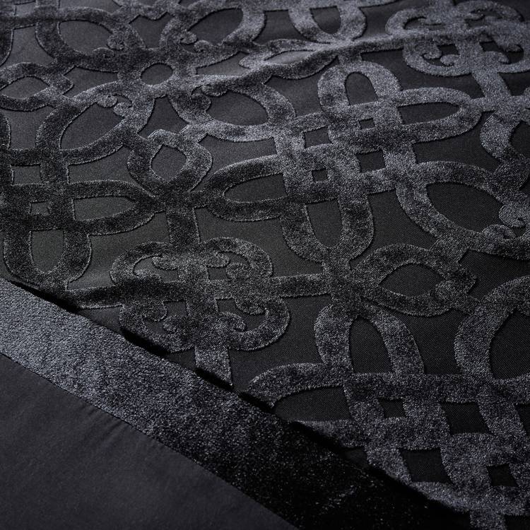 Catherine Lansfield Velvet Black double bedding set, imported from the UK
