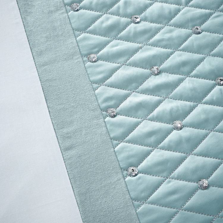 Catherine Lansfield sequin duck egg bedding set king size, UK version