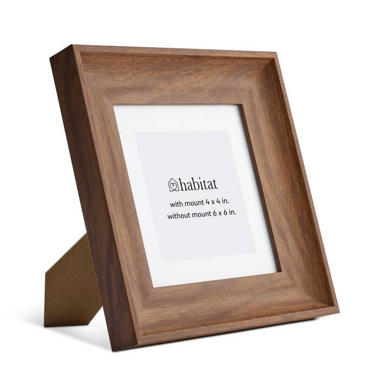 Habitat walnut wood picture frame 4x4, UK version