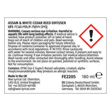 Fired Earth reed diffuser Assam & White Cedar 180ml (British brand)