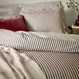 Yard cotton beetroot stripe duvet set single - British product
