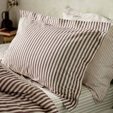 Yard cotton beetroot stripe duvet set single - British product