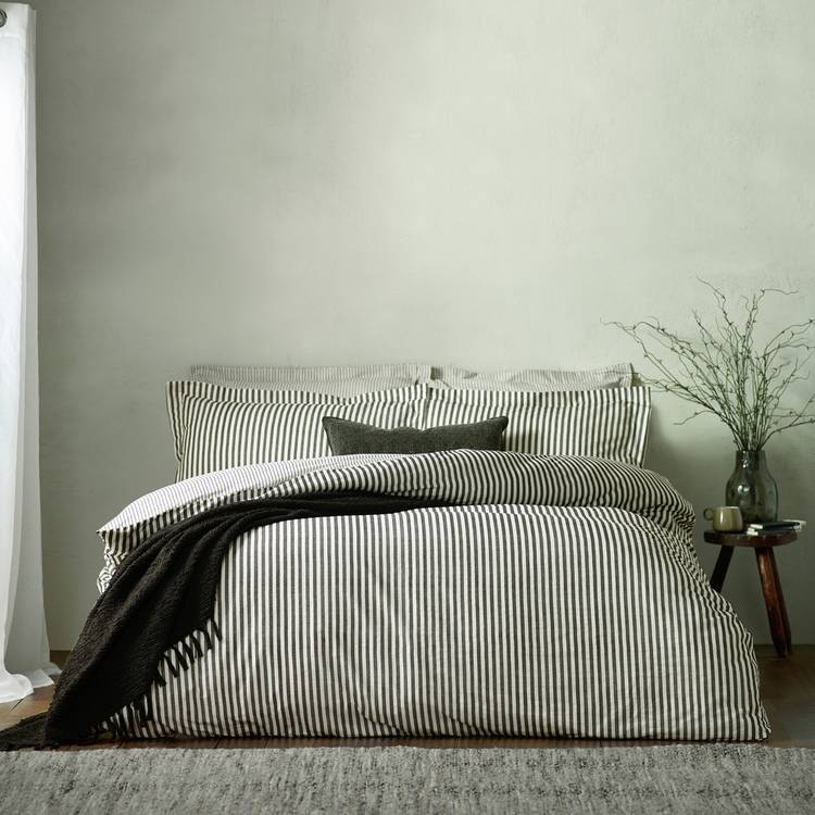 Yard bedding set Cotton Stripe Black single, imported from the UK