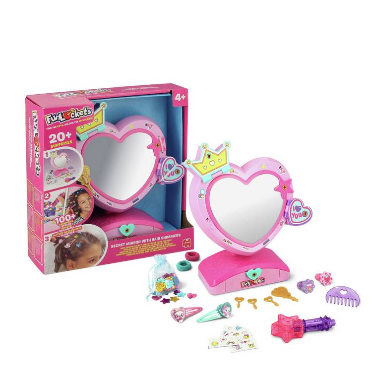 Funlockets Secret Mirror toy with hair shimmers - British product
