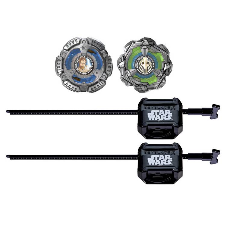 Beyblade X Star Wars spinning top pack Obi-Wan Kenobi and General Grievous - British product