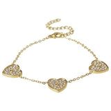 Liars & Lovers gold tone crystal heart bracelet - British product