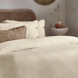 Yard Lark cotton muslin natural duvet set single - British product