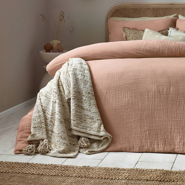Yard Lark cotton muslin pink bedding set single (British brand)