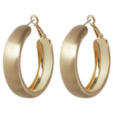 Argos Liars & Lovers Gold Tone Brushed Circle Hoop Earrings- Buy online at McGrocer