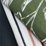 Habitat textile set green floral stripe, UK version