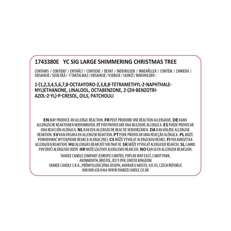 Yankee Candle scented candle Shimmering Christmas Tree large, imported from the UK