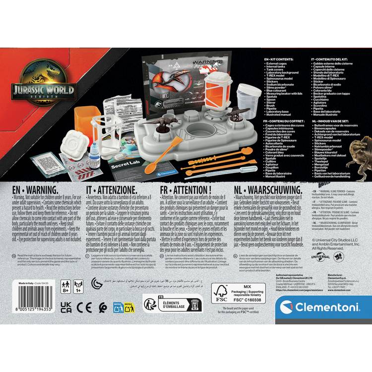 Jurassic World Rebirth Labrat Kit glow-in-the-dark toy (British brand)