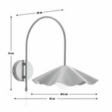 Habitat Yuno olive arch wall light, imported from the UK