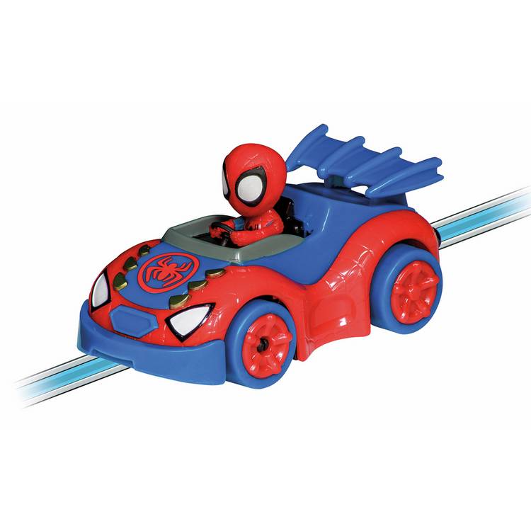 Carrera FIRST Spidey slot racing set with Spidermobiles - British product
