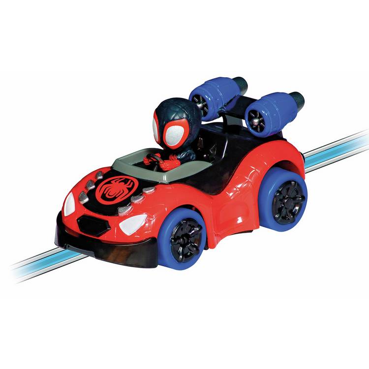 Carrera FIRST Spidey slot racing set with Spidermobiles - British product