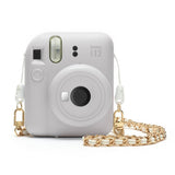 instax Mini 12 Clay White instant camera bundle, UK version