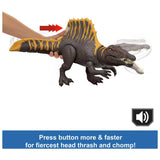 Mattel Jurassic World Rebirth Spinosaurus dinosaur toy, imported from the UK
