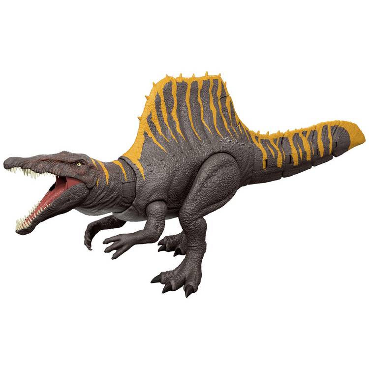 Mattel Jurassic World Rebirth Spinosaurus dinosaur toy, imported from the UK
