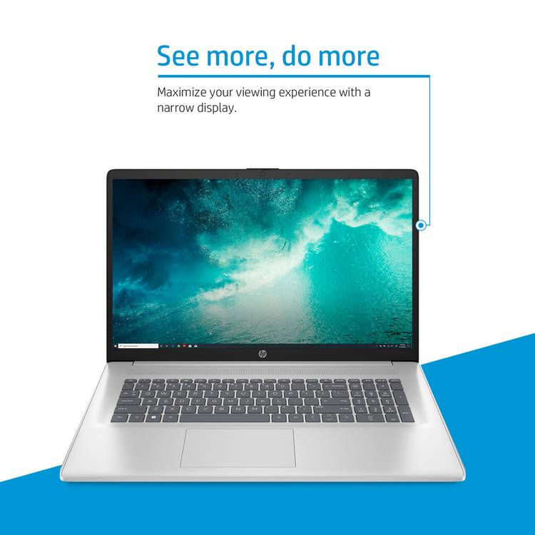 HP 17-inch laptop Core i3 8GB 512GB silver - British product