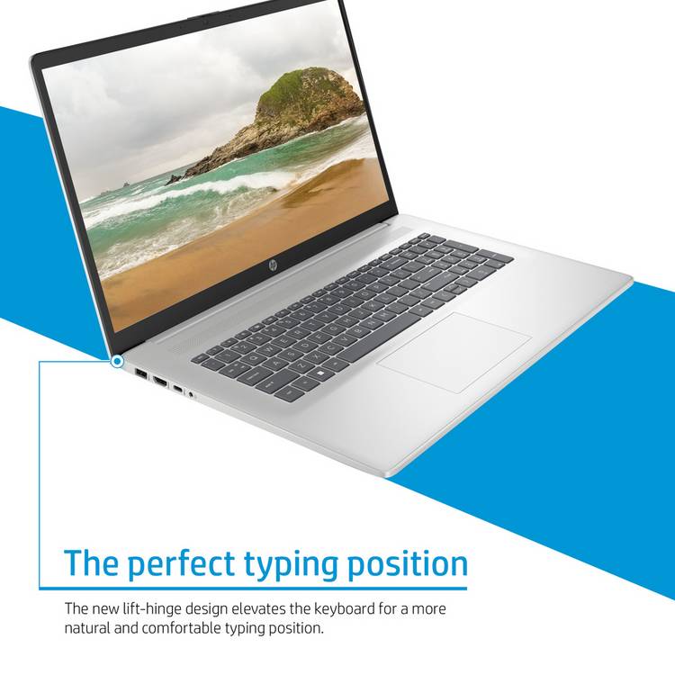 HP 17-inch laptop Core i3 8GB 512GB silver - British product